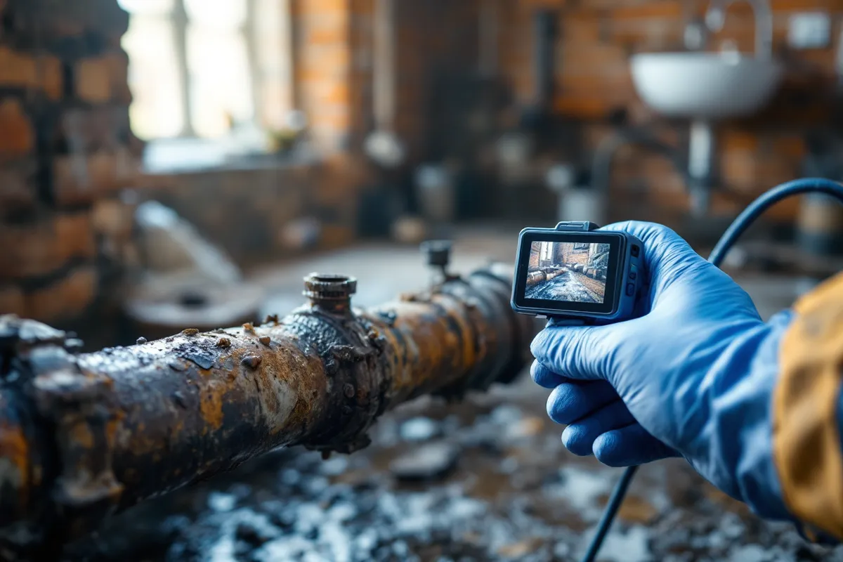 Practical on-site detail supporting drain camera inspection: what to expect and how to read it